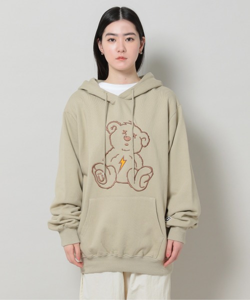 ISTKUNST(イストクンスト)の「【UNISEX】ISTKUNST/サンダーベアーフーディー 2194580(パーカー・レディース・グリーン/ベージュ・MEDIUM/LARGE)」の17枚目の写真