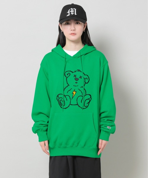 ISTKUNST(イストクンスト)の「【UNISEX】ISTKUNST/サンダーベアーフーディー 2194580(パーカー・レディース・グリーン/ベージュ・MEDIUM/LARGE)」の22枚目の写真