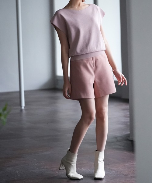 SAISON DE PAPILLON(セゾンドパピヨン)の「ツイル織ハイウエストショートパンツ(その他パンツ・レディース・ブルーグレー/ブラック/ピンク・S/M/L)」の22枚目の写真