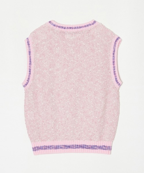 G.V.G.V.（ジーヴィージーヴィー）の「TWEED N/S KNIT（ニット/セーター・レディース・ピンク/ブラック・ONE SIZE）」の8枚目の写真