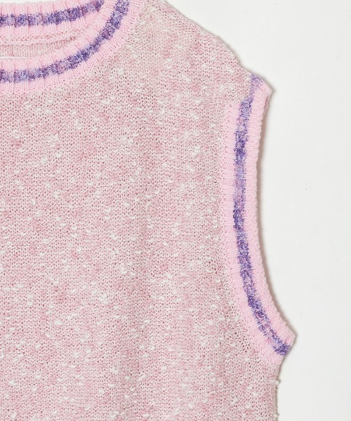 G.V.G.V.（ジーヴィージーヴィー）の「TWEED N/S KNIT（ニット/セーター・レディース・ピンク/ブラック・ONE SIZE）」の10枚目の写真