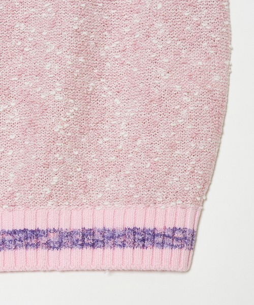 G.V.G.V.（ジーヴィージーヴィー）の「TWEED N/S KNIT（ニット/セーター・レディース・ピンク/ブラック・ONE SIZE）」の11枚目の写真