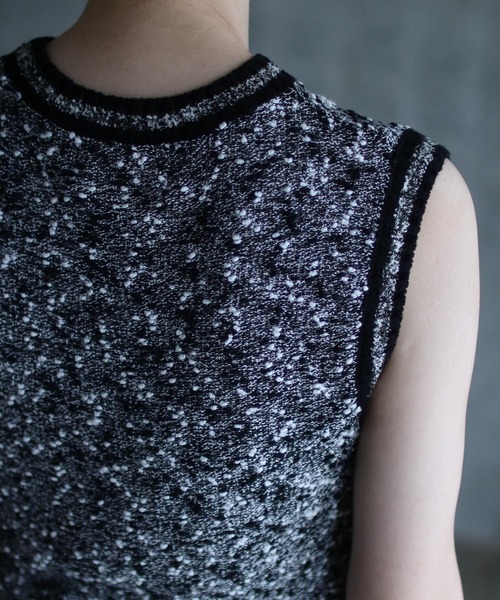 G.V.G.V.（ジーヴィージーヴィー）の「TWEED N/S KNIT（ニット/セーター・レディース・ピンク/ブラック・ONE SIZE）」の17枚目の写真