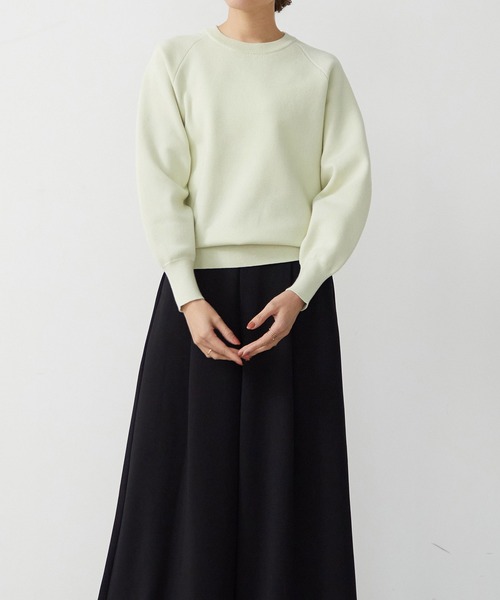 for/c（フォーシー）の「[新色追加]スウェットライクニットプルオーバー【サスティナブル】（ニット/セーター・レディース・ブラック/ライトベージュ/ライム/ライトパープル/レッド/グレー/チャコールグレー/オフホワイト/ピンク・M/L/LL）」の16枚目の写真