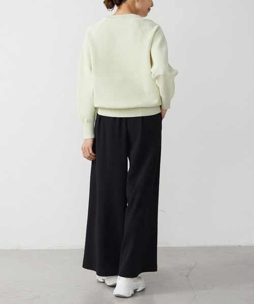 for/c（フォーシー）の「[新色追加]スウェットライクニットプルオーバー【サスティナブル】（ニット/セーター・レディース・ブラック/ライトベージュ/ライム/ライトパープル/レッド/グレー/チャコールグレー/オフホワイト/ピンク・M/L/LL）」の18枚目の写真