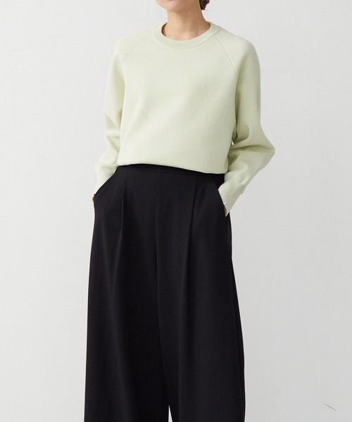 for/c（フォーシー）の「[新色追加]スウェットライクニットプルオーバー【サスティナブル】（ニット/セーター・レディース・ブラック/ライトベージュ/ライム/ライトパープル/レッド/グレー/チャコールグレー/オフホワイト/ピンク・M/L/LL）」の19枚目の写真