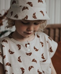 MONSIEUR MINI クロワッサン柄 Tシャツ MONSIEUR MINI】L/S T