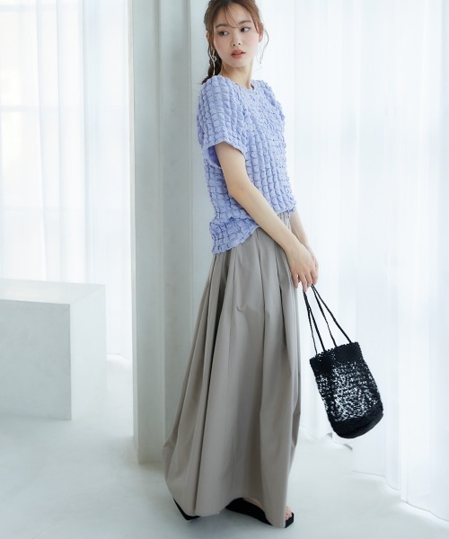 miclat（ミクラ）の「大きいサイズ　ポコポコカットソートップス　miclat（Tシャツ/カットソー・レディース・ラベンダー/ブラック/イエロー系・L/LL/3L/4L/5L）」の20枚目の写真