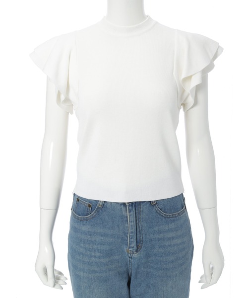 fifth（フィフス）の「ラッフルスリーブニット（ニット/セーター・レディース・ブラック/ホワイト・M）」の22枚目の写真