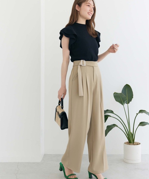 fifth（フィフス）の「ラッフルスリーブニット（ニット/セーター・レディース・ブラック/ホワイト・M）」の14枚目の写真