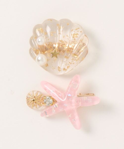 Catherine Cottage（キャサリンコテージ）の「【ZOZO限定】シェル＆ヒトデヘアクリップ2個セット（バレッタ/ヘアクリップ・キッズ・ピンク/ホワイト/ブルー/グリーン・FREE）」の8枚目の写真