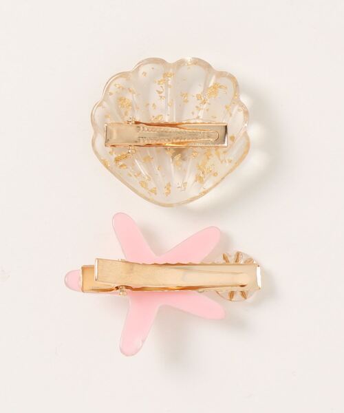 Catherine Cottage（キャサリンコテージ）の「【ZOZO限定】シェル＆ヒトデヘアクリップ2個セット（バレッタ/ヘアクリップ・キッズ・ピンク/ホワイト/ブルー/グリーン・FREE）」の10枚目の写真