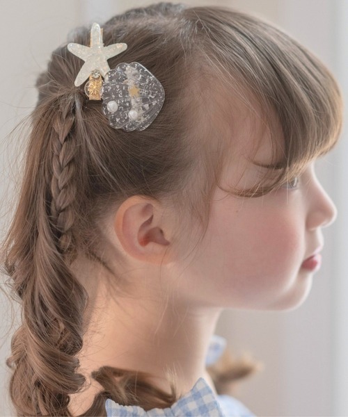 Catherine Cottage（キャサリンコテージ）の「【ZOZO限定】シェル＆ヒトデヘアクリップ2個セット（バレッタ/ヘアクリップ・キッズ・ピンク/ホワイト/ブルー/グリーン・FREE）」の12枚目の写真