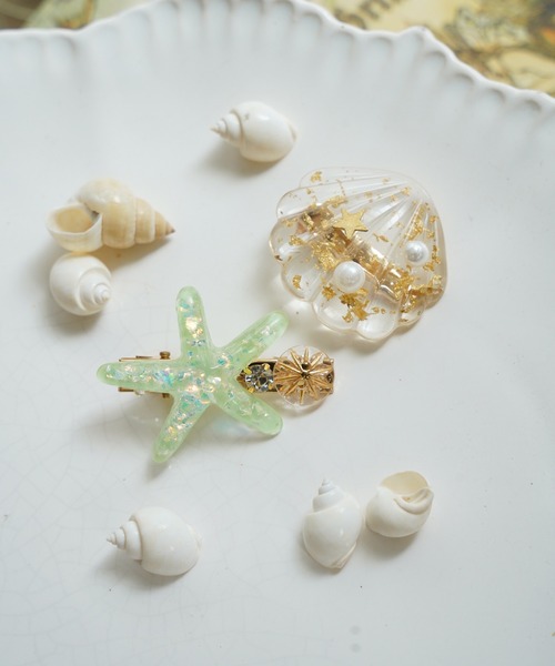 Catherine Cottage（キャサリンコテージ）の「【ZOZO限定】シェル＆ヒトデヘアクリップ2個セット（バレッタ/ヘアクリップ・キッズ・ピンク/ホワイト/ブルー/グリーン・FREE）」の15枚目の写真