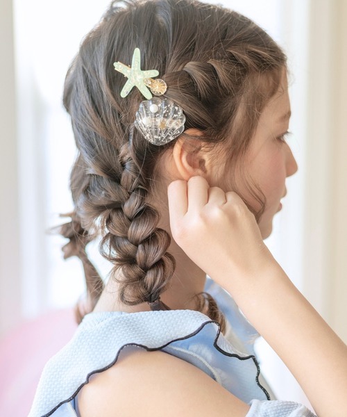 Catherine Cottage（キャサリンコテージ）の「【ZOZO限定】シェル＆ヒトデヘアクリップ2個セット（バレッタ/ヘアクリップ・キッズ・ピンク/ホワイト/ブルー/グリーン・FREE）」の18枚目の写真