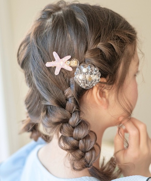 Catherine Cottage（キャサリンコテージ）の「【ZOZO限定】シェル＆ヒトデヘアクリップ2個セット（バレッタ/ヘアクリップ・キッズ・ピンク/ホワイト/ブルー/グリーン・FREE）」の17枚目の写真