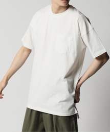 ピーチ天竺 オーバーサイズ クルーネック ポケットTシャツ Skkone Vintage