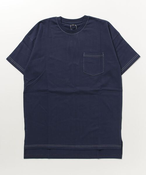 ARCADE(アーケード)の「ピーチ天竺 オーバーサイズ クルーネック ポケットTシャツ Skkone Vintage(Tシャツ/カットソー・メンズ・ネイビー系1/ネイビー/ブラック系1/ホワイト系1/ホワイト/カーキ/ベージュ系1/ブラック・L/LL/M)」の20枚目の写真