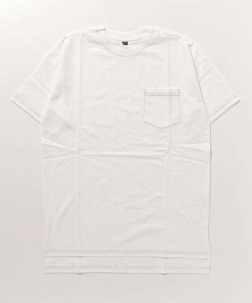 ARCADE(アーケード)の「ピーチ天竺 オーバーサイズ クルーネック ポケットTシャツ Skkone Vintage(Tシャツ/カットソー・メンズ・ネイビー系1/ネイビー/ブラック系1/ホワイト系1/ホワイト/カーキ/ベージュ系1/ブラック・L/LL/M)」の21枚目の写真