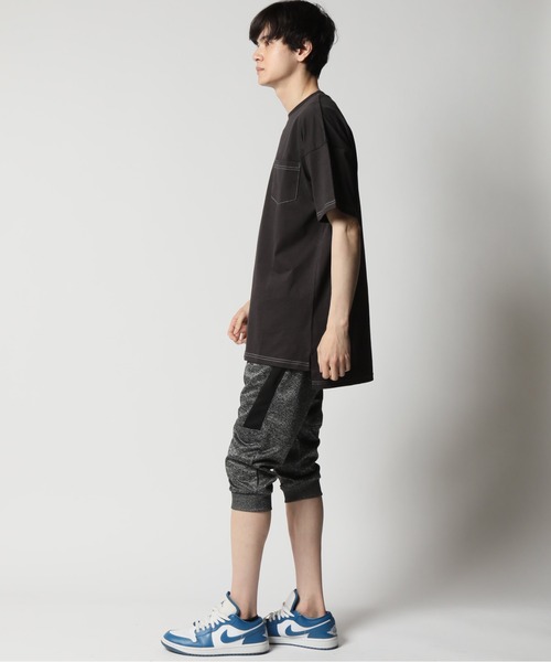 ARCADE(アーケード)の「ピーチ天竺 オーバーサイズ クルーネック ポケットTシャツ Skkone Vintage(Tシャツ/カットソー・メンズ・ネイビー系1/ネイビー/ブラック系1/ホワイト系1/ホワイト/カーキ/ベージュ系1/ブラック・L/LL/M)」の10枚目の写真