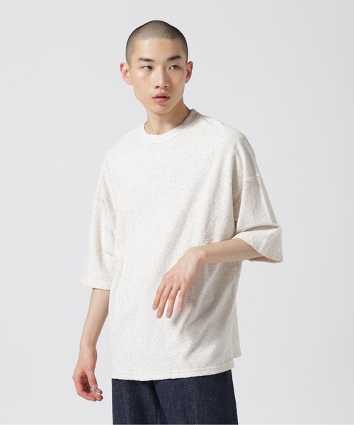 URU(ウル)の「URU/ウル/SHORT SLEEVE TEE(Tシャツ/カットソー・メンズ・ブルー/アイボリー/グレー・2)」の2枚目の写真
