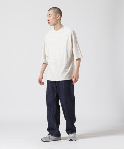 URU ウル 長袖シャツ カットソー URU ウル 22SS COTTON SILK STRIPE LONG LENGTH LONG SLEEVE