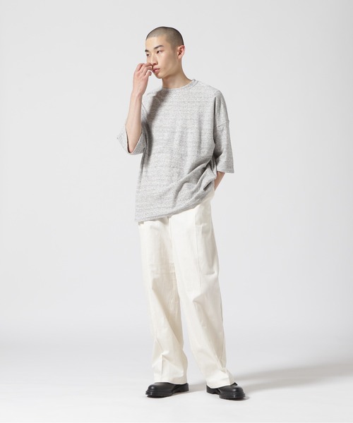 URU(ウル)の「URU/ウル/SHORT SLEEVE TEE(Tシャツ/カットソー・メンズ・ブルー/アイボリー/グレー・2)」の6枚目の写真