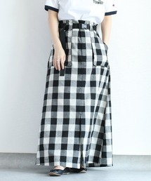 cepo | ブロックチェックベルトスカート(スカート)