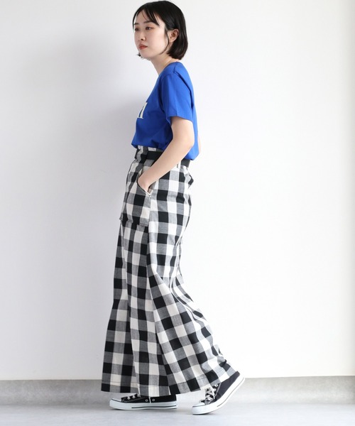cepo(セポ)の「ブロックチェックベルトスカート(スカート・レディース・ブラック×ホワイト・S/M/L)」の9枚目の写真
