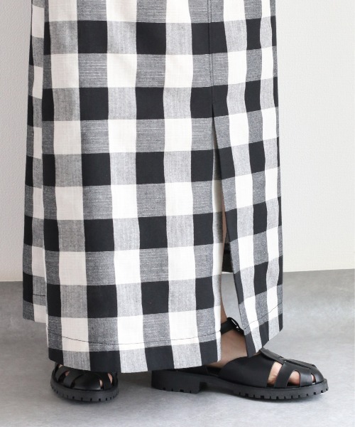cepo(セポ)の「ブロックチェックベルトスカート(スカート・レディース・ブラック×ホワイト・S/M/L)」の14枚目の写真