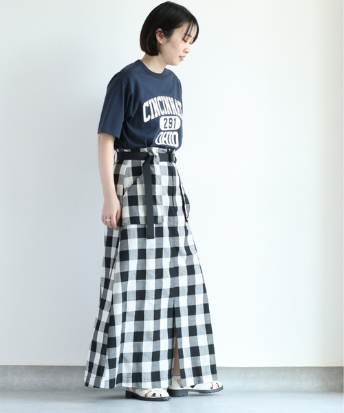 cepo(セポ)の「ブロックチェックベルトスカート(スカート・レディース・ブラック×ホワイト・S/M/L)」の19枚目の写真