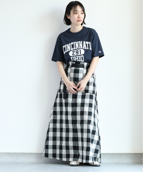 cepo(セポ)の「ブロックチェックベルトスカート(スカート・レディース・ブラック×ホワイト・S/M/L)」の21枚目の写真