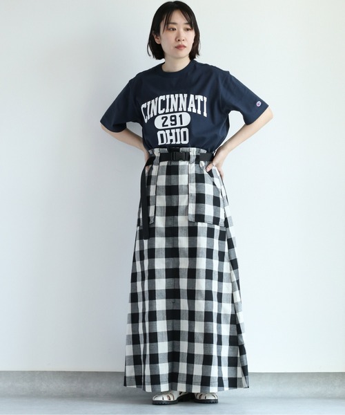 cepo(セポ)の「ブロックチェックベルトスカート(スカート・レディース・ブラック×ホワイト・S/M/L)」の20枚目の写真