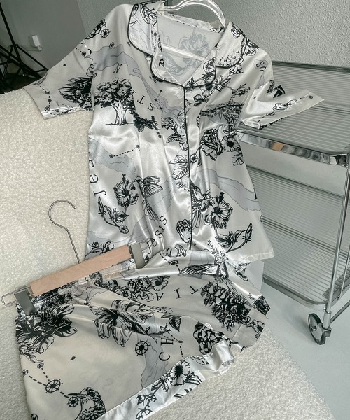 MAISON DE THERESE（メゾン ド テレーズ）の「涼感半袖開襟パジャマ（ルームウェア/パジャマ・レディース・G/E/A/C/D/J/B/H/F/I/K/L/M/N/P/O・L/M/XL）」の9枚目の写真