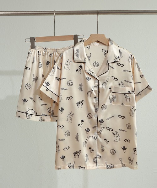 MAISON DE THERESE（メゾン ド テレーズ）の「涼感半袖開襟パジャマ（ルームウェア/パジャマ・レディース・G/E/A/C/D/J/B/H/F/I/K/L/M/N/P/O・L/M/XL）」の10枚目の写真