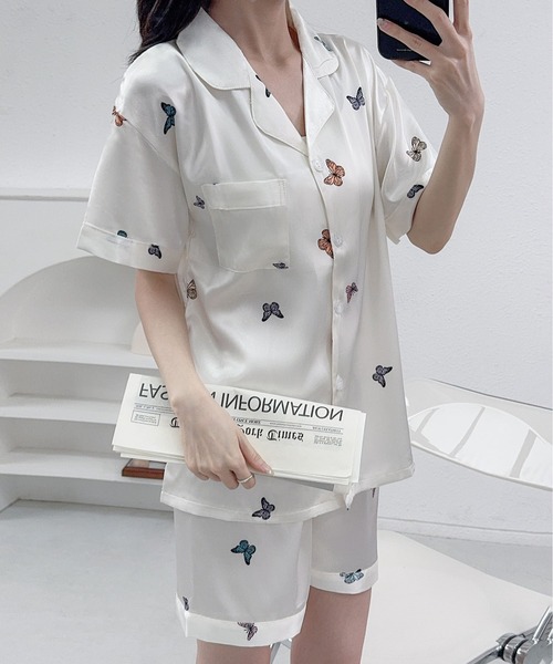 MAISON DE THERESE（メゾン ド テレーズ）の「涼感半袖開襟パジャマ（ルームウェア/パジャマ・レディース・G/E/A/C/D/J/B/H/F/I/K/L/M/N/P/O・L/M/XL）」の11枚目の写真