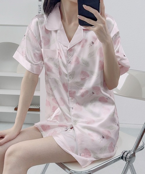 MAISON DE THERESE（メゾン ド テレーズ）の「涼感半袖開襟パジャマ（ルームウェア/パジャマ・レディース・G/E/A/C/D/J/B/H/F/I/K/L/M/N/P/O・L/M/XL）」の12枚目の写真