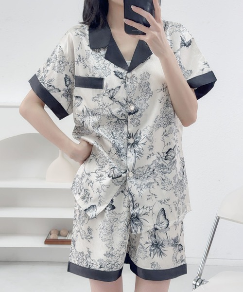 MAISON DE THERESE（メゾン ド テレーズ）の「涼感半袖開襟パジャマ（ルームウェア/パジャマ・レディース・G/E/A/C/D/J/B/H/F/I/K/L/M/N/P/O・L/M/XL）」の13枚目の写真