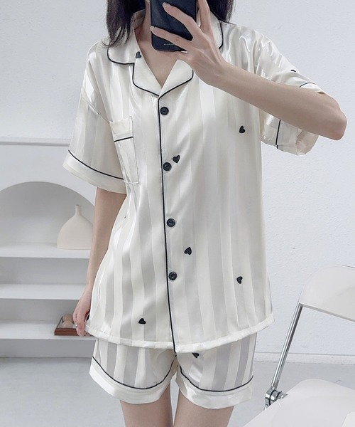 MAISON DE THERESE（メゾン ド テレーズ）の「涼感半袖開襟パジャマ（ルームウェア/パジャマ・レディース・G/E/A/C/D/J/B/H/F/I/K/L/M/N/P/O・L/M/XL）」の15枚目の写真