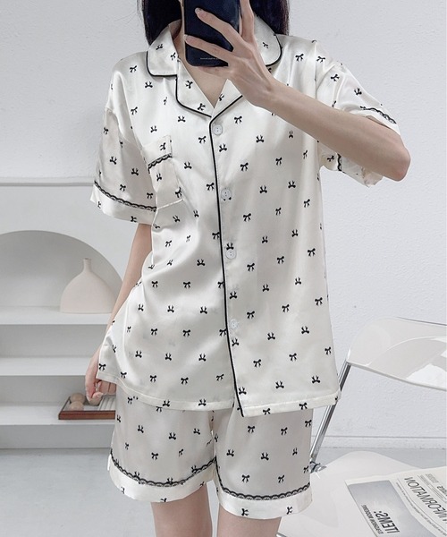 MAISON DE THERESE（メゾン ド テレーズ）の「涼感半袖開襟パジャマ（ルームウェア/パジャマ・レディース・G/E/A/C/D/J/B/H/F/I/K/L/M/N/P/O・L/M/XL）」の16枚目の写真