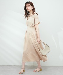 涼しげスキッパー衿お上品ワンピース