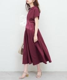 涼しげスキッパー衿お上品ワンピース