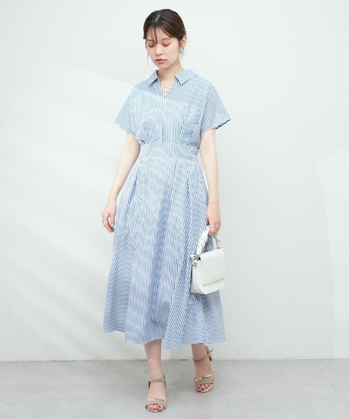 natural couture（ナチュラルクチュール）の「涼しげスキッパー衿お上品ワンピース（ワンピース・レディース・ベージュ/その他1/その他2/その他3/ピンク/グリーン/ブラック/ブラウン/ボルドー・FREE）」の21枚目の写真