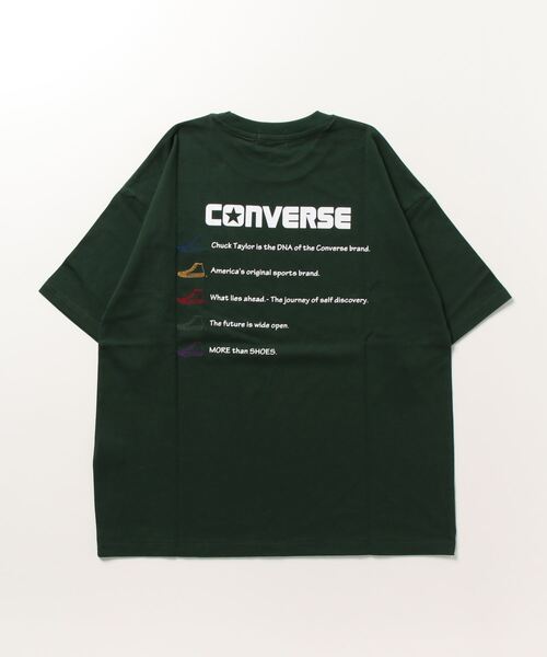 CONVERSE(コンバース)の「CONVERSE コンバース バック刺繍ショートスリーブTシャツ(Tシャツ/カットソー・メンズ・ブラック/グリーン/ホワイト/ベージュ・M/L/XL)」の5枚目の写真