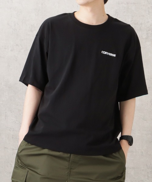 CONVERSE(コンバース)の「CONVERSE コンバース バック刺繍ショートスリーブTシャツ(Tシャツ/カットソー・メンズ・ブラック/グリーン/ホワイト/ベージュ・M/L/XL)」の15枚目の写真