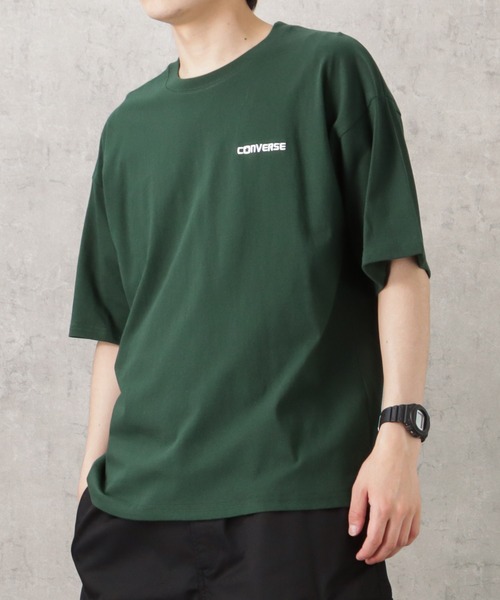 CONVERSE(コンバース)の「CONVERSE コンバース バック刺繍ショートスリーブTシャツ(Tシャツ/カットソー・メンズ・ブラック/グリーン/ホワイト/ベージュ・M/L/XL)」の18枚目の写真