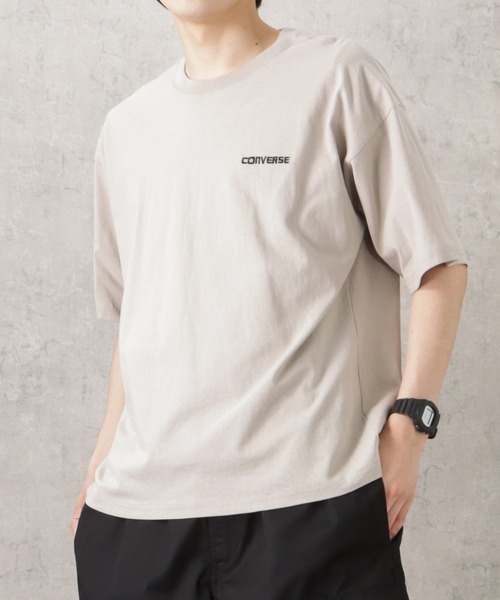 CONVERSE(コンバース)の「CONVERSE コンバース バック刺繍ショートスリーブTシャツ(Tシャツ/カットソー・メンズ・ブラック/グリーン/ホワイト/ベージュ・M/L/XL)」の13枚目の写真