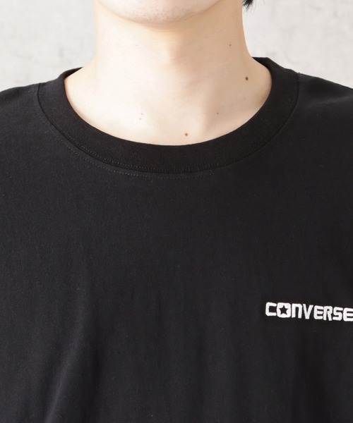 CONVERSE(コンバース)の「CONVERSE コンバース バック刺繍ショートスリーブTシャツ(Tシャツ/カットソー・メンズ・ブラック/グリーン/ホワイト/ベージュ・M/L/XL)」の12枚目の写真