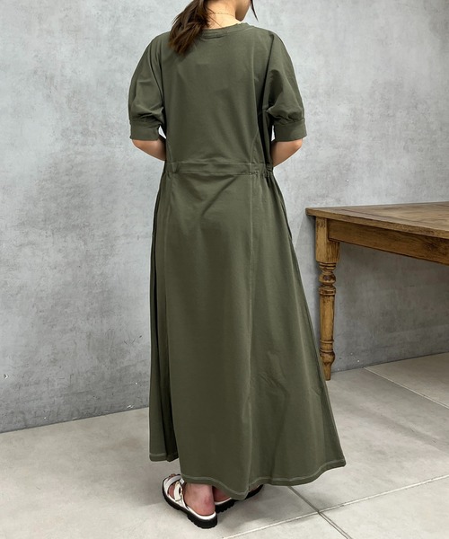 un dix cors（アンディコール）の「ドライタッチウエスト切替ワンピース（ワンピース・レディース・ブラック/カーキ・FREE）」の19枚目の写真