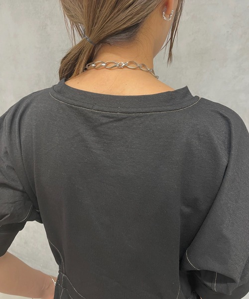 un dix cors（アンディコール）の「ドライタッチウエスト切替ワンピース（ワンピース・レディース・ブラック/カーキ・FREE）」の13枚目の写真